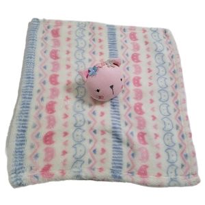 Baby Gear Pink Kitty Cat Soft Plush Fleece Security Blanket Girl Lovey 16x16